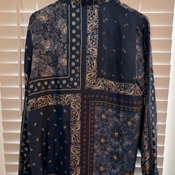 MaxMara Dark Blue Paisley Shirt Jacket - Picture 5 of 7